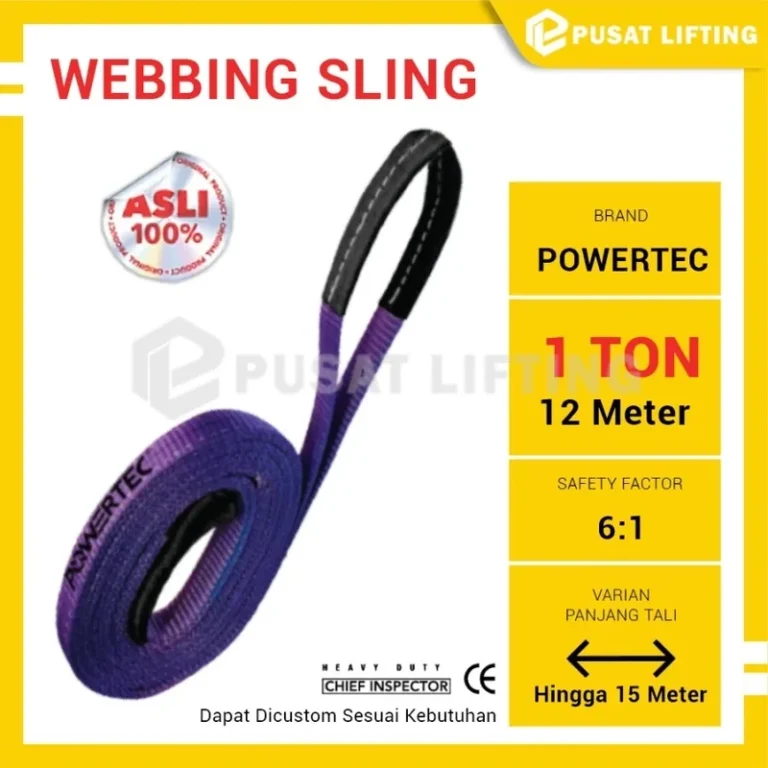 Webbing Sling 1 Ton 12 Meter POWERTEC - 01